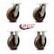Service Caster 8 Inch Heavy Duty High Temp Phenolic Wheel Caster Swivel 2 Rigid, 4PK SCC-KP92S830-PHRHT-2-R-2 - alternate 2
